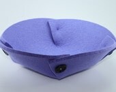 Small Felt Bowl in 5mm Thick Virgin Merino Wool Felt- Lavender