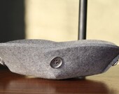 Small Felt Bowl/Catchall in 5mm Thick Virgin Merino Wool Felt- Granite