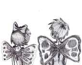 Takeing Off Together 4x6 sketch print