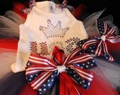 USA Princess BLING Tutu Set---Perfect for 4th of July Parades and Pageants