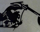 Steel Motorcycle Silhouette Wall Art