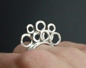 Stacking Silver Rings, Vertical Rings, Set of 3 - FREE shipping