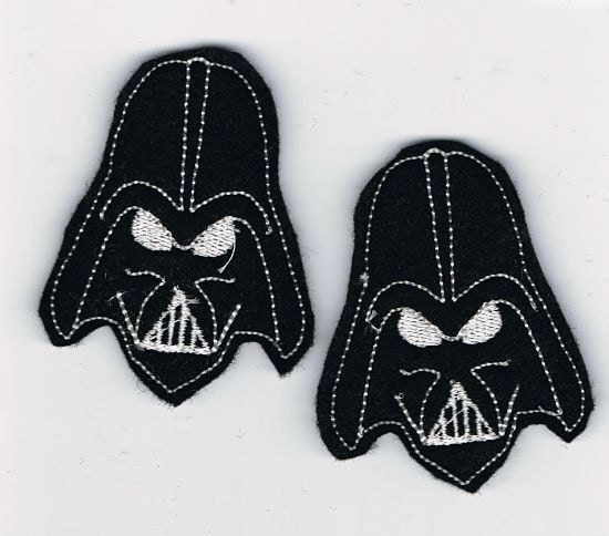 Darth Vader Hair Clip Feltie Barrette Set Star Wars set of 2 novelty gift