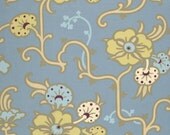 Cotton Fabric Yardage - Amy Butler - Gypsy Caravan - Velvet Vine - Gray Blue - 1 Yard