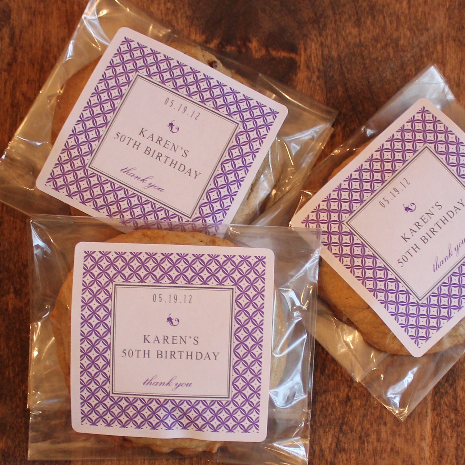 36 Personalized Candy Bags, Cookie Bags - Metro Design - ANY COLOR - candy buffet bags, cookie buffet bags, wedding favors, party favors