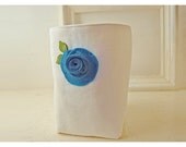 white linen box blue Rose weddings decor flower Wool Felt Wedding Organizer Bin  Storage Handmade tagt team Gift Wrap