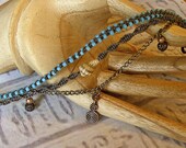 Sea shell friendship bracelet. Seashore jewelry.