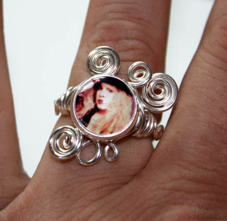 Adjustable Wire Wrap Swirl Stevie Nicks Ring 2