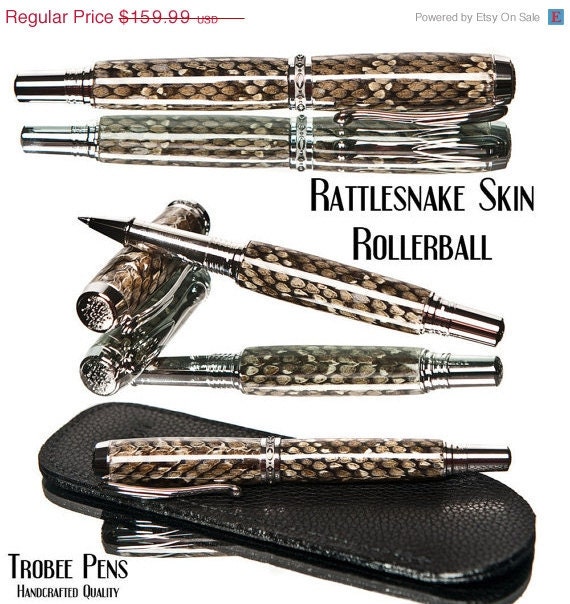 20% ALL PENS On SALE Now Rattlesnake Rollerball Pen Handmade  High Quality Handcrafted Rattlesnake Writing Instrument