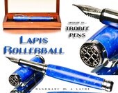 20% ALL PENS On SALE Now Lapis Fountain Pen Beautifully Handcrafted Bright Blue Chilean Lapis High End Writing Instrument