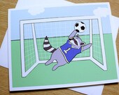 Soccer Raccoon Notecards (Set of 12)
