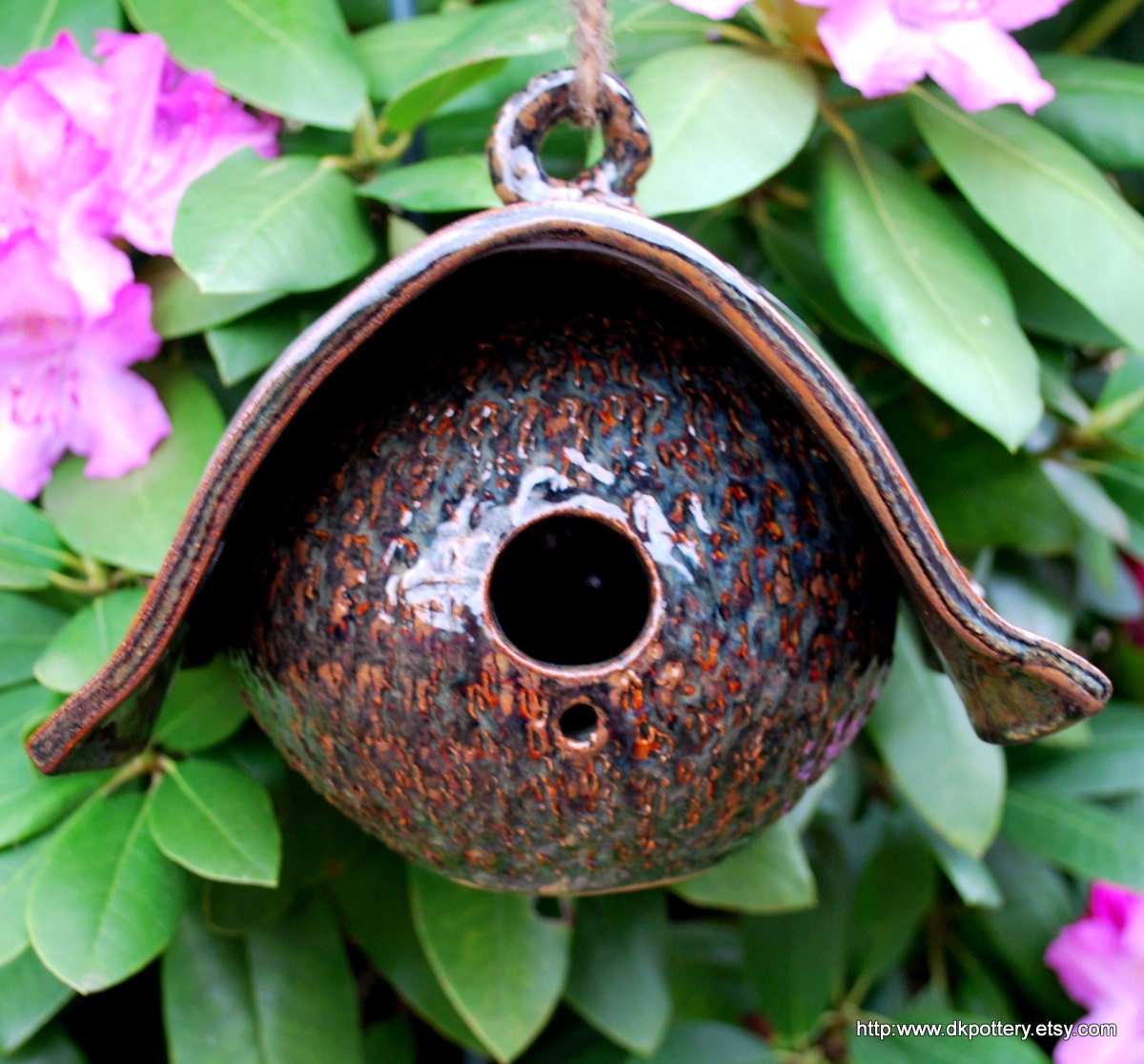 Rustic Birdhouse Stoneware Pottery