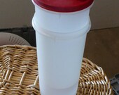 Tupperware Round Pitcher - One Quart - Red Seal, Set of Two