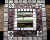 Mosaic Mirror in Violet and Purple