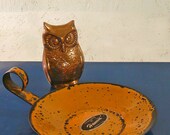 Vintage Hanova Lava Glaze Candle Holder