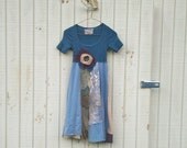 womens upcycled clothing - Panel Dress by CreoleSha - eco clothing / women's clothing / romantic clothing