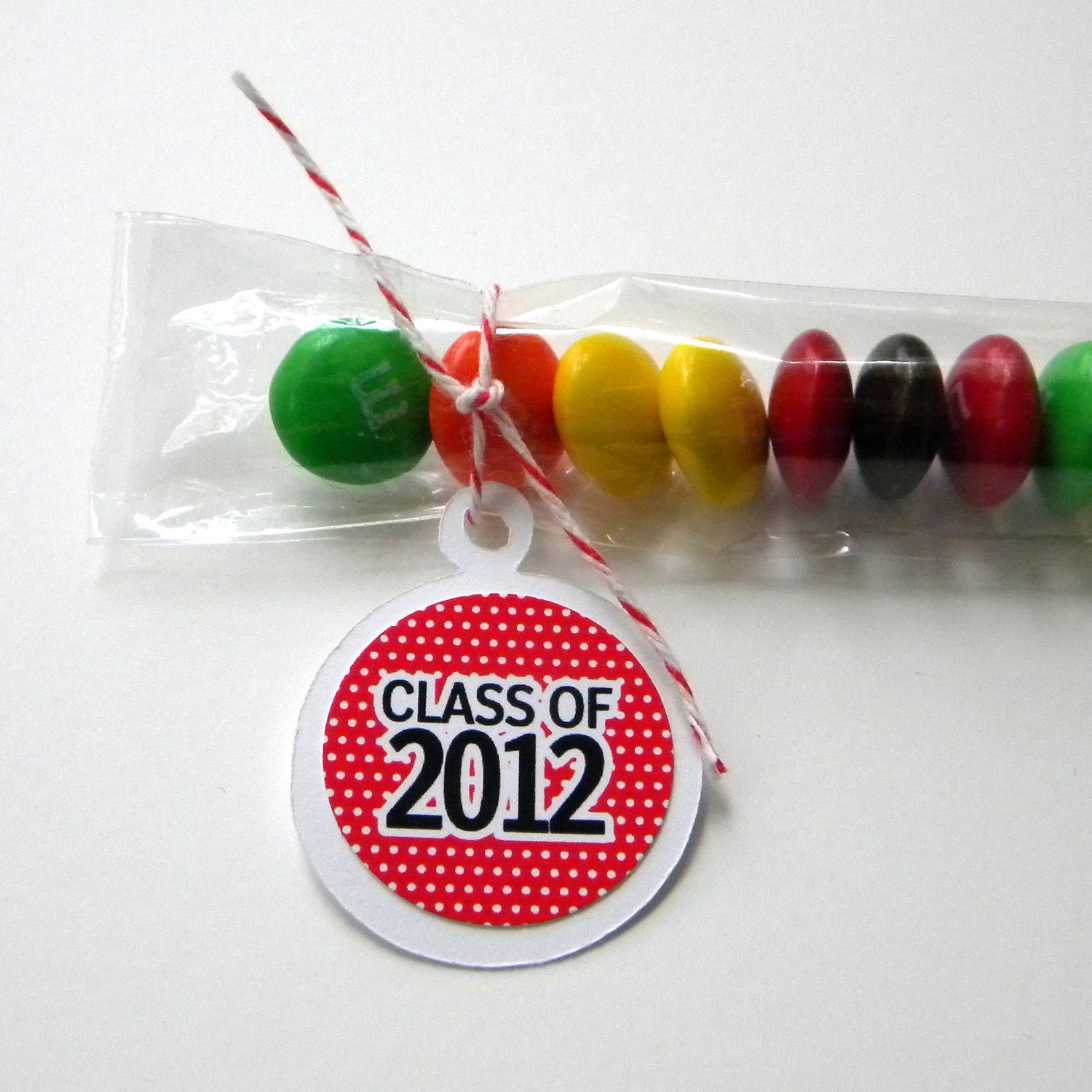 Graduation Candy Treat Bag Favors, Class of 2012, Red. White, Black