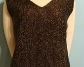 Vintage Brown and bronze top