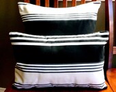 Decrative Throw Pillow Covers - Black and White Stripe - Set of Two