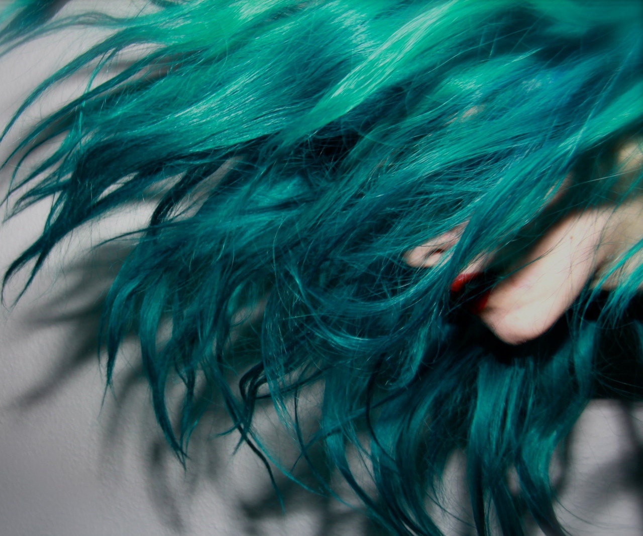 TURQUOISE Blueish Green Hair // Deluxe FULL HEAD Extensions // Clip-In // Human Hair - WarriorsOfCulture
