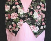 Peach colored Adult Bib / Clothing Protector with matching vest.
