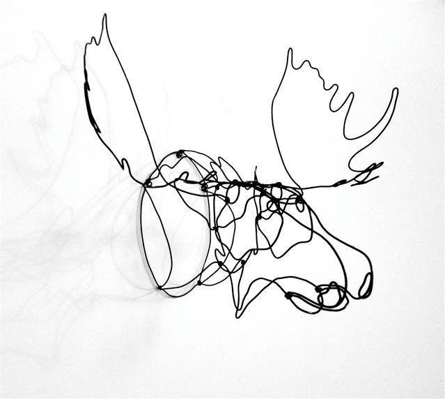 Moose Head Wire Sculpture