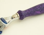 Charoite Tru-Stone Fusion Razor Shaving Handle (Handmade in USA)