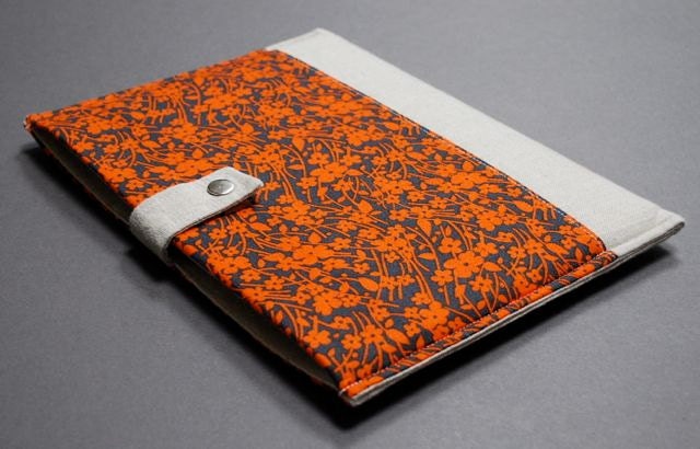 13 MacBook Case / 13 MacBook Air Case / 13 MacBook Pro Case / MacBook Cover / MacBook Sleeve / MacBook Case - Flowering Orange Dark Gray