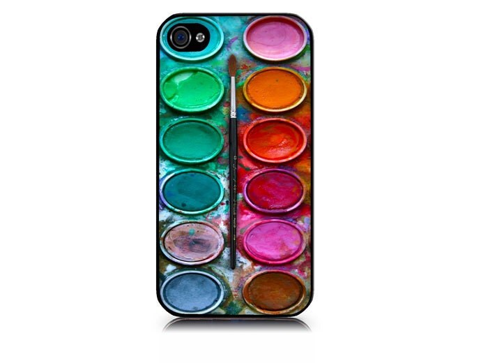 iPhone case includes screen protector and cleaning cloth.Watercolor set paintbox. Available in black or white