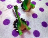 Brontosaurus Dinosaur Trophy Earrings