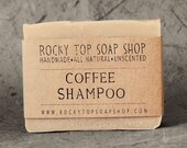 Solid Shampoo Bar with Coffee- All Natural Soap, Unscented Soap, Handmade Soap, Cold Process Soap