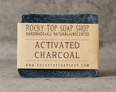 Bamboo Activated Charcoal Soap - All Natural Soap, Handmade Soap, Unscented Soap, Detox Soap