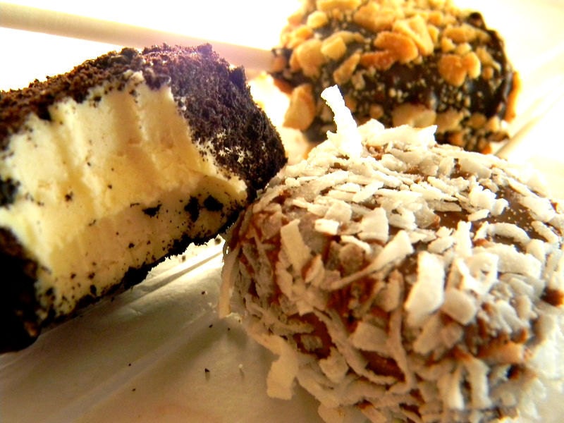 Julie's FUDGE POPS - VANILLA Fudge Covered in Belgian Chocolate & Accessorized Your Way - Over 1lb -- Perfect Valentine Gift