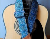 Adjustable Acoustic Guitar Strap - Hues of the Narnian Sea - LIMITED