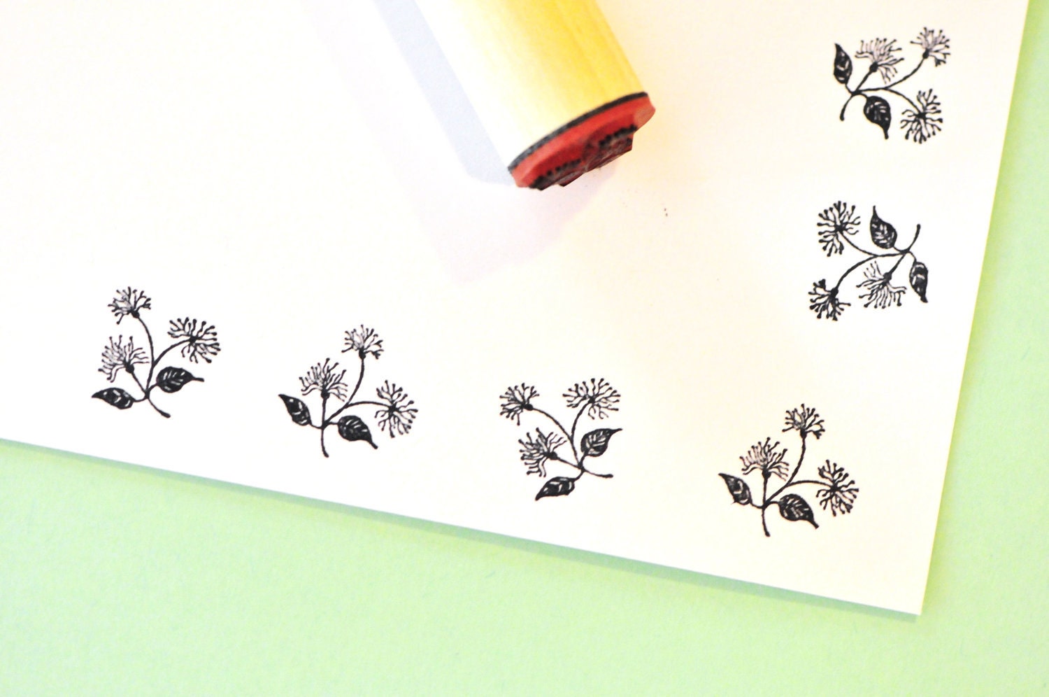 Flower Cluster Rubber Stamp