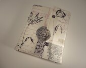 iPad cover, Purple Flower Antiquity Michael Miller iPad Case, iPad 2 Stand Cover, iPad 3 Cover, Free First Class Shipping Domestically