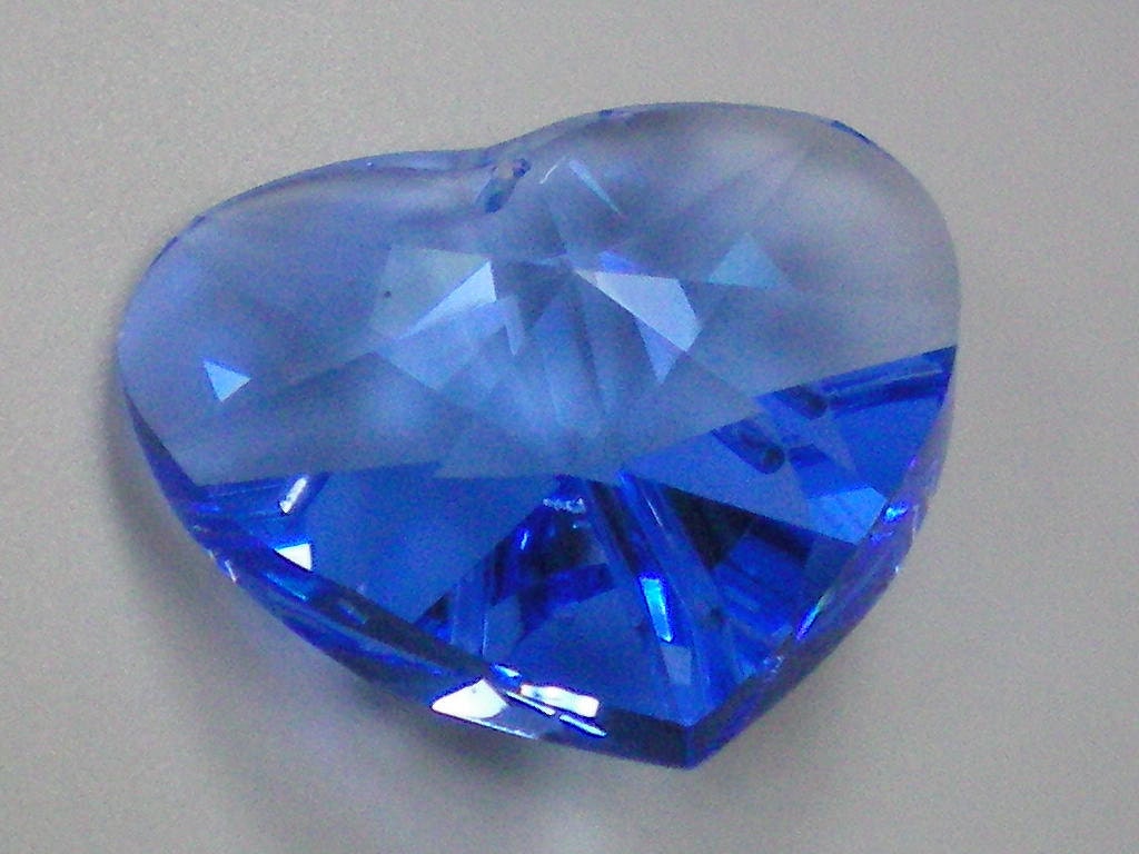 Big Blue Crystal Heart