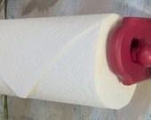 Red dough boy Paper towel holder wall or under cabinet wood made in the USA