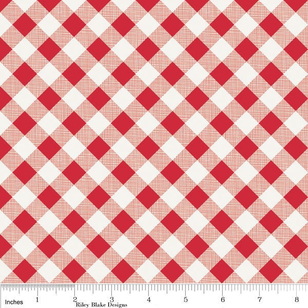 Medium Highchair Splat Mat Red Gingham Checks BPA Free - Laminated Cotton 40x40 Inches. Small Tablecloth.