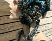 Lost at Sea- freeform crochet hat OOAK
