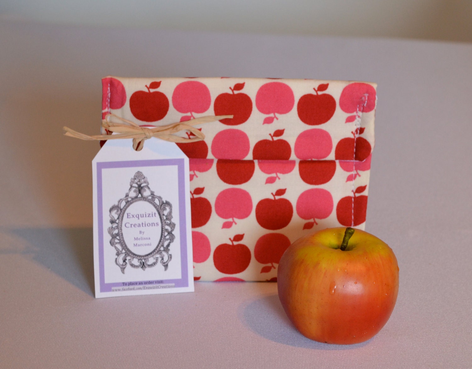 Red Apple Reusable Snack Bag