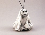 Ghost Ornament, Halloween Ornament, Happy Ghost Hanging Ornament