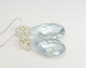 Faceted Sky Blue Topaz Gemstone Earrings on Etsy