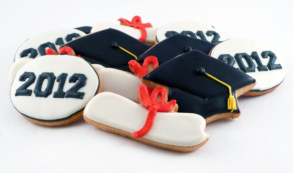 Decorated Cookies - Graduation - Diploma
