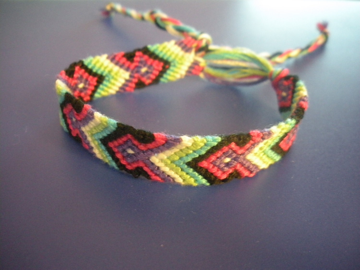 Spring Love Chevron Ribbon Bracelet