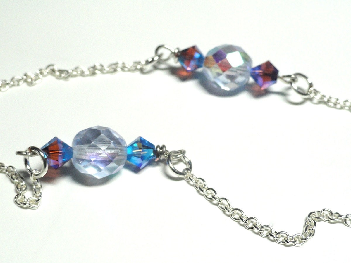 Long Lavender & Amethyst Swarovski Crystal Necklace