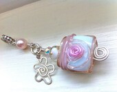 Wedding Cake Pink and White Pendant
