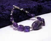Amethyst Nugget Bracelet  - Purple Sun
