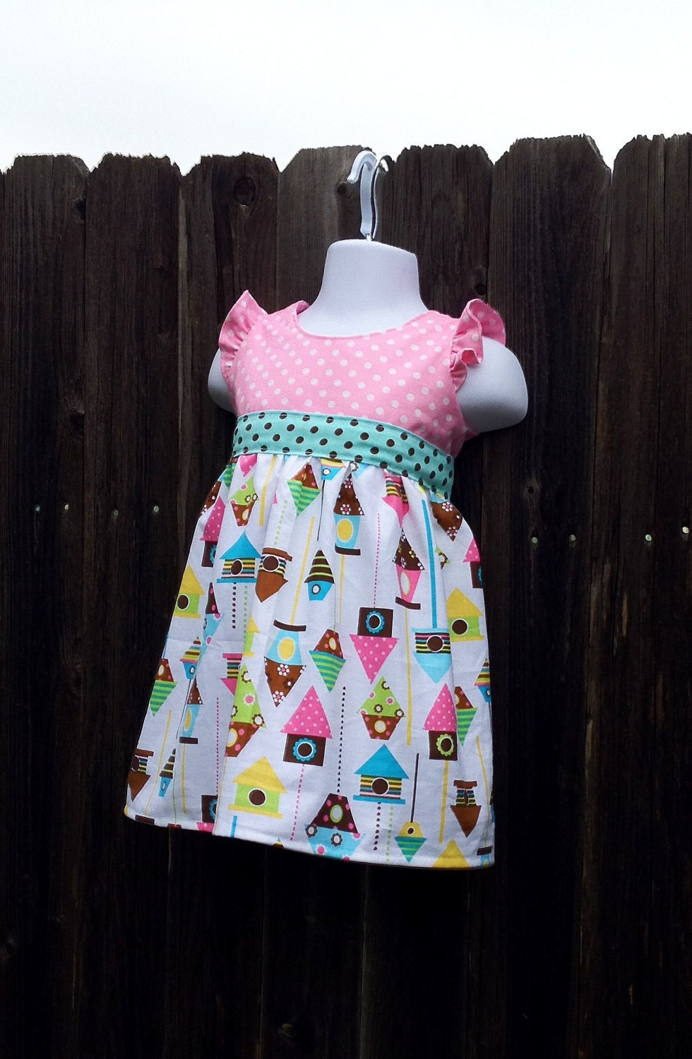 Now 20% off - NEW Birdhouse Fairy Flutter Dress - Sizes 6m-4t (larger sizes available)