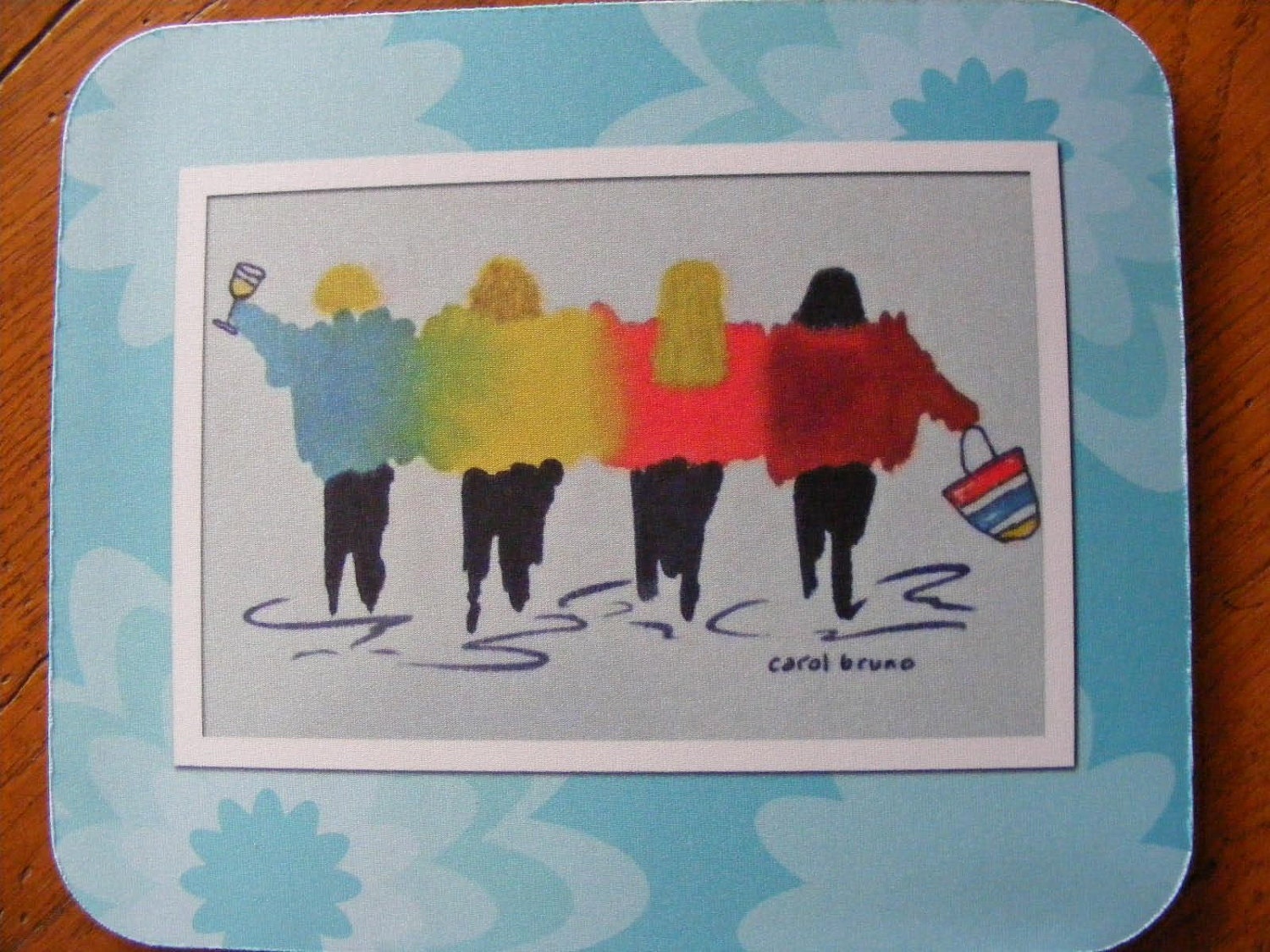 Mouse Pad with The Girlfriends "Let's Shop" Image